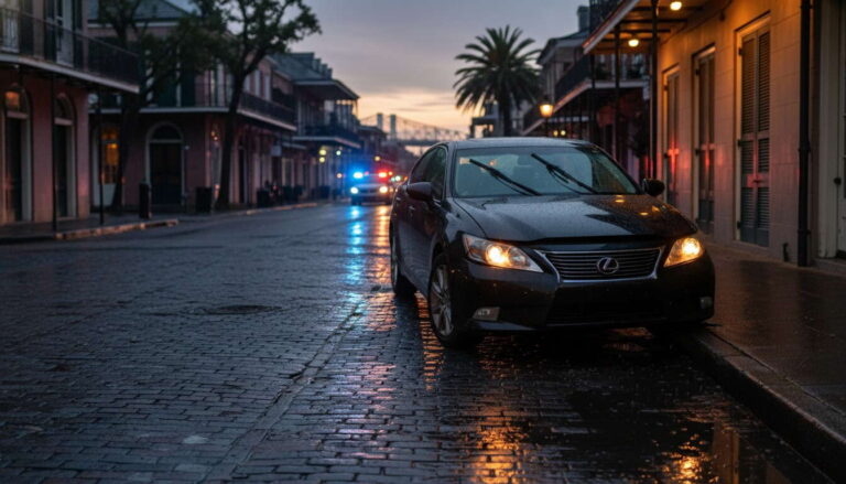 Auto accident injury lawyer, Car that has been damaged on the side of theroad