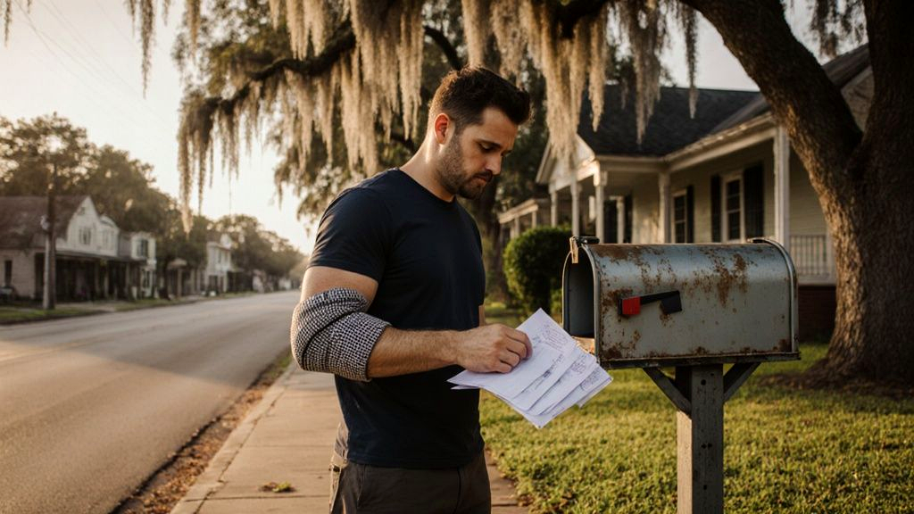 How long can insurance claims take: a Louisiana driver checking the mailbox for an insurance settlement letter months after a crash